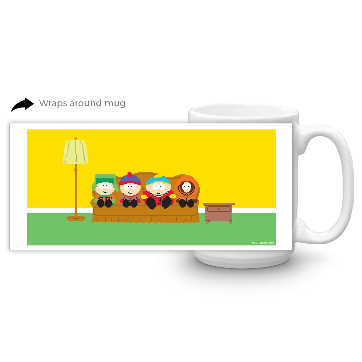 South Park 8-Bit Couch White Mug
