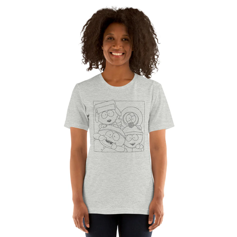 South Park Boys Outline Unisex T-Shirt - Image 3