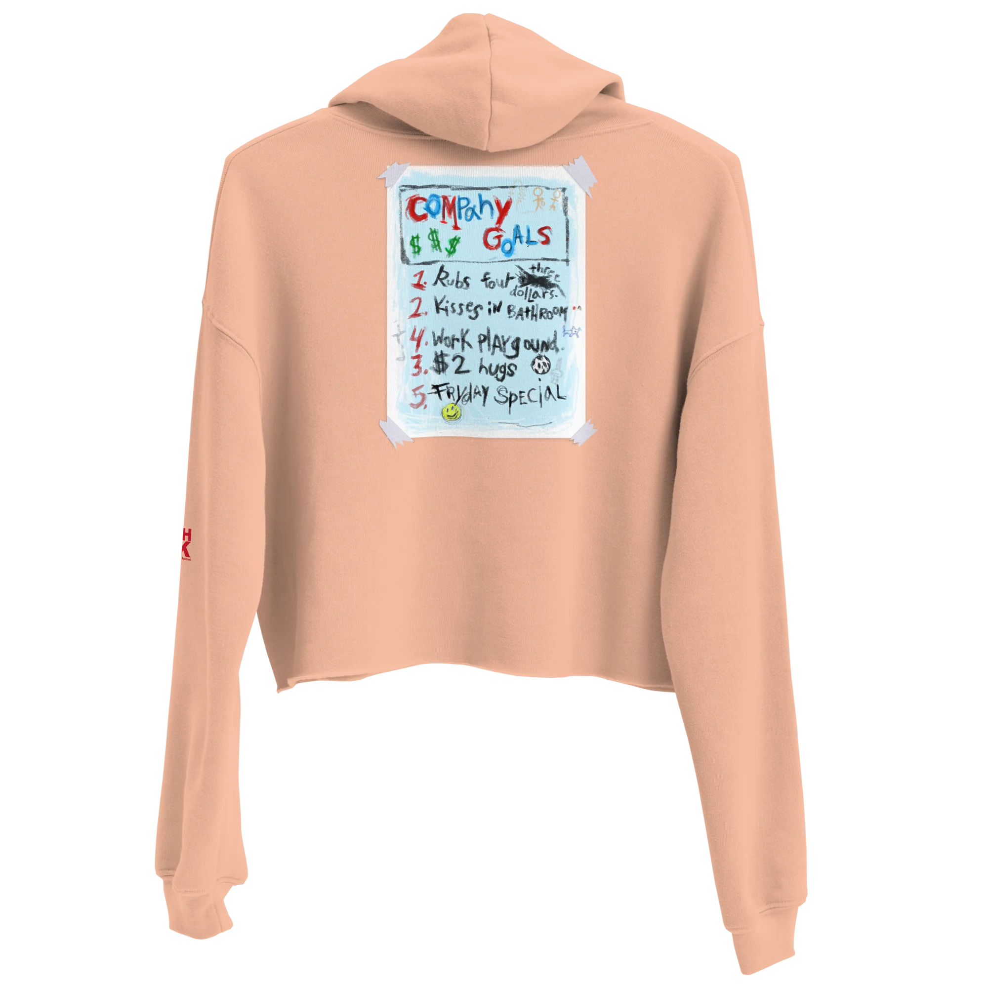 South Park Butter's Kissing Company Women's Fleece Crop Hooded Sweatshirt - Image 3