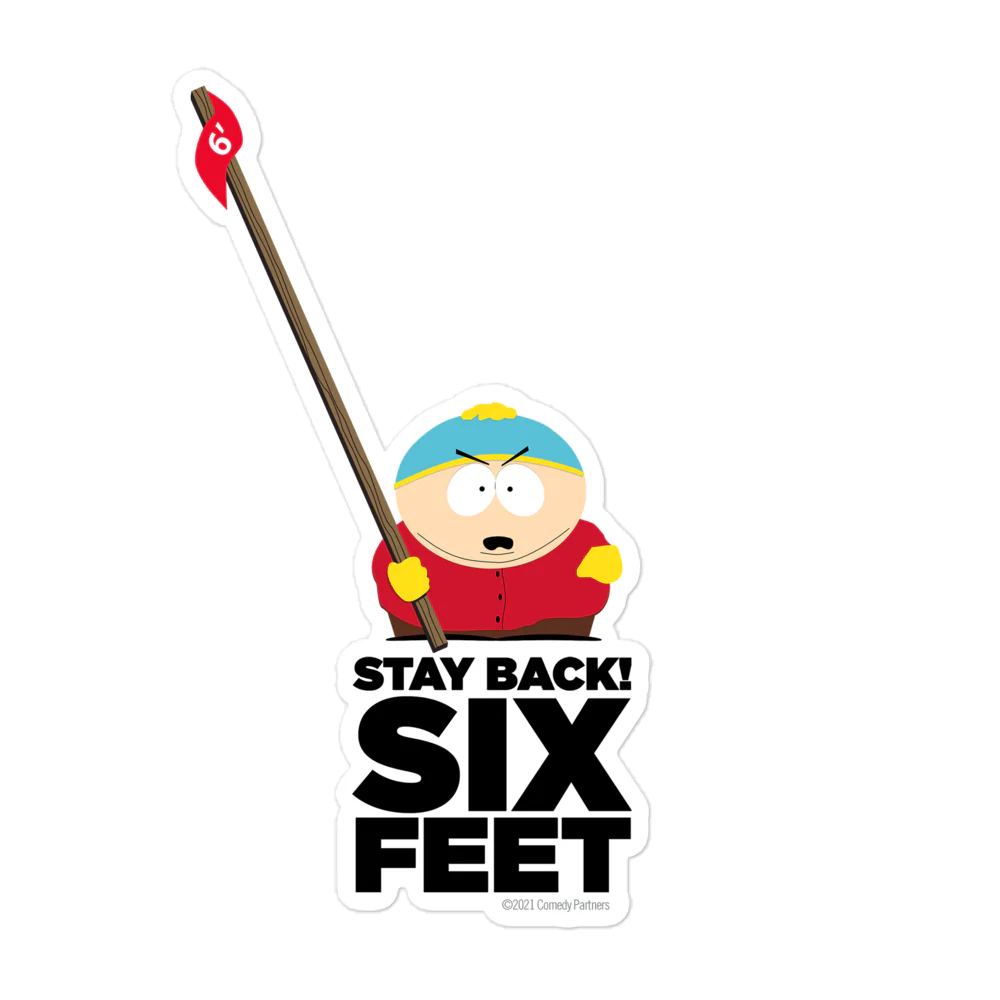 South Park Cartman Stay Back Die Cut Sticker