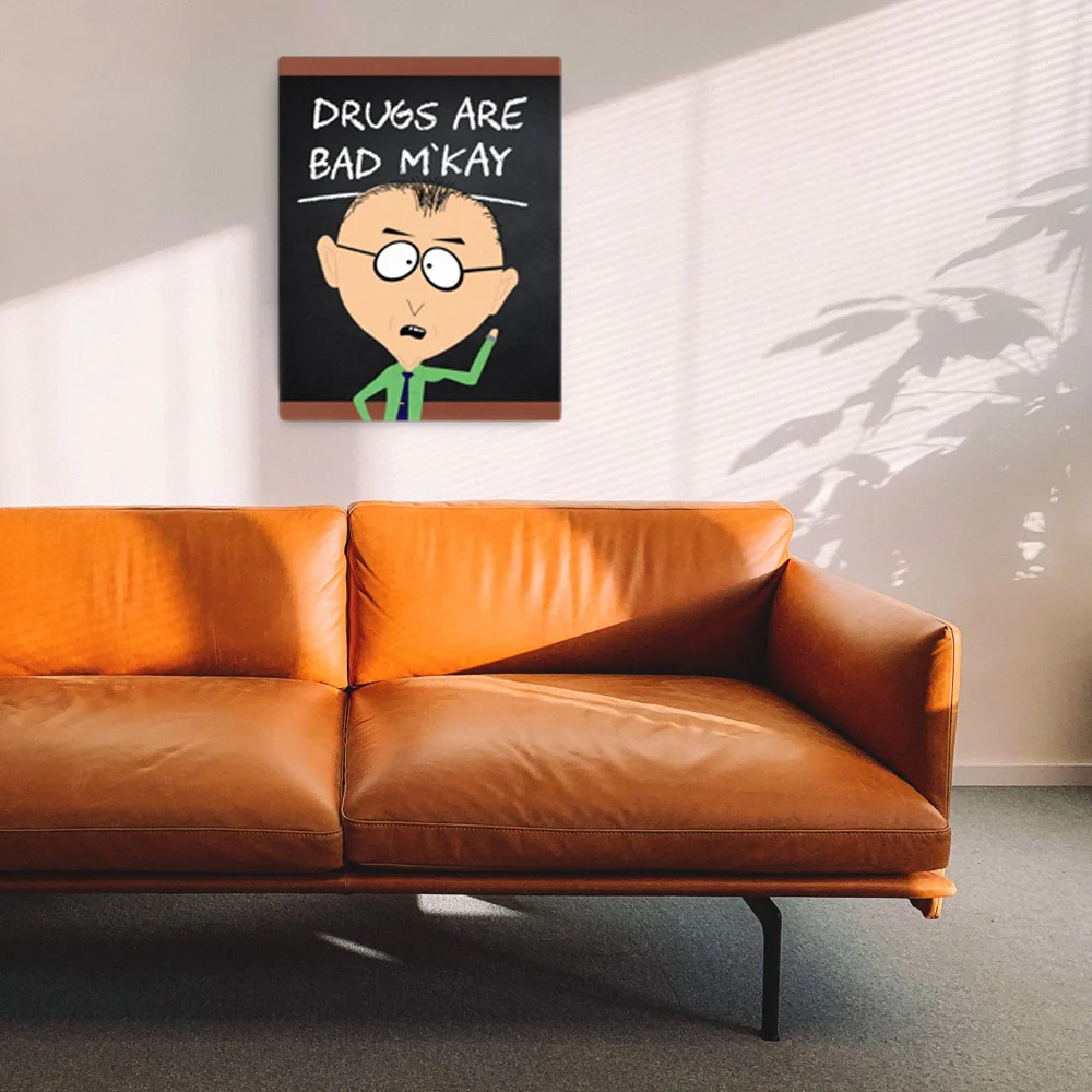 South Park Mr. Mackey Drugs Are Bad Premium Gallery Wrapped Canvas - Image 3