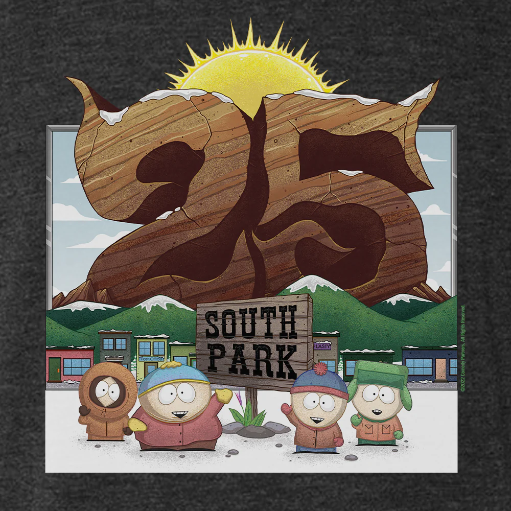 South Park Season 25 Logo Men's Tri-Blend T-Shirt - Image 2