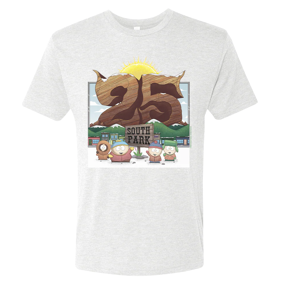 South Park Season 25 Logo Men's Tri-Blend T-Shirt - Image 4